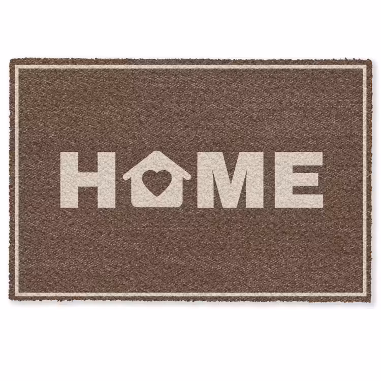 Deurmat - Home - Tekst - Bruin — 1