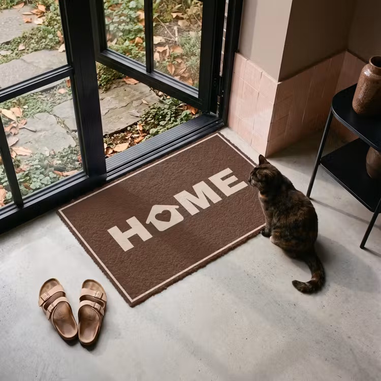 Deurmat - Home - Tekst - Bruin — 2