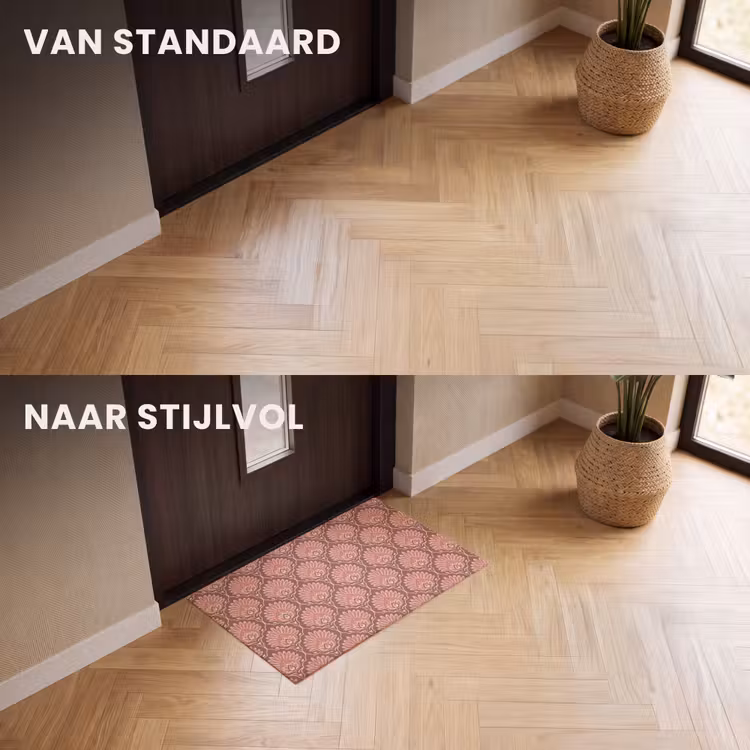 Deurmat - Waaiermotief - Patroon - Roze — 3