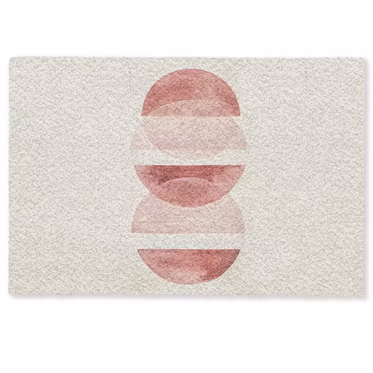 Deurmat - Abstracte Halve Cirkels Oudroze