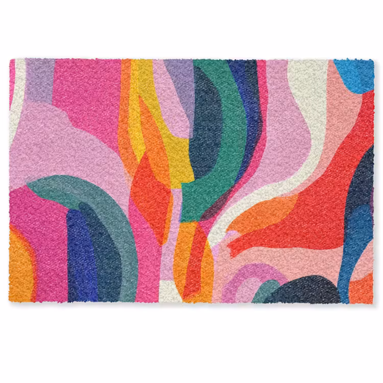Deurmat - Vormen - Golvend - Abstract - Felroze — 1