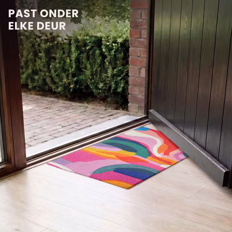 Deurmat - Vormen - Golvend - Abstract - Felroze — 7