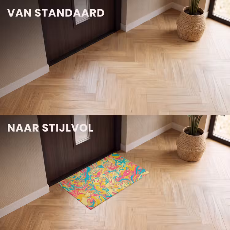 Deurmat - Geel - Roze - Blauw - Retro — 3