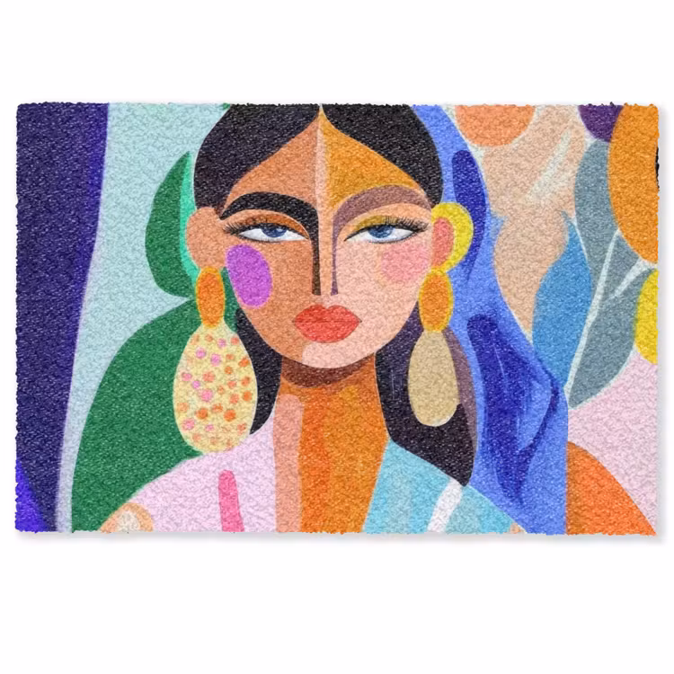 Deurmat - Portret - Vrouw - Modern — 1
