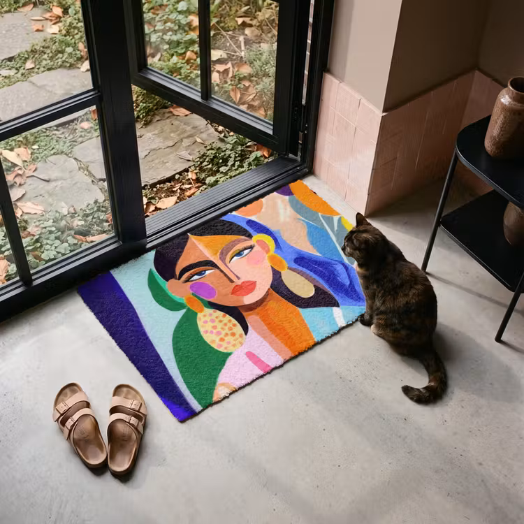 Deurmat - Portret - Vrouw - Modern — 2