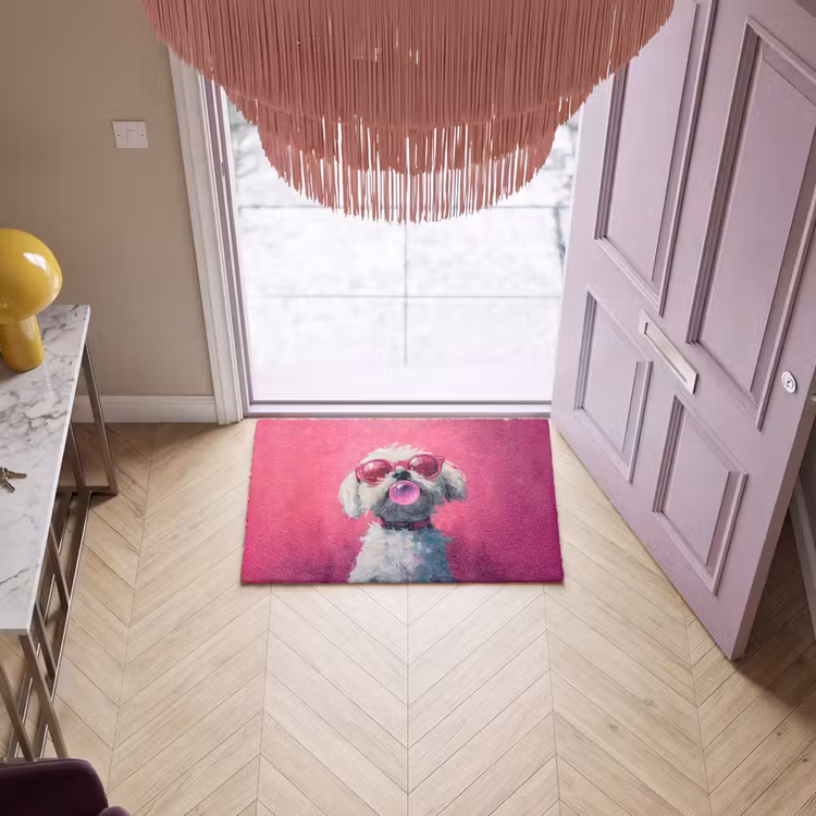 Deurmat - Pink - Hond - Bubbel — 4