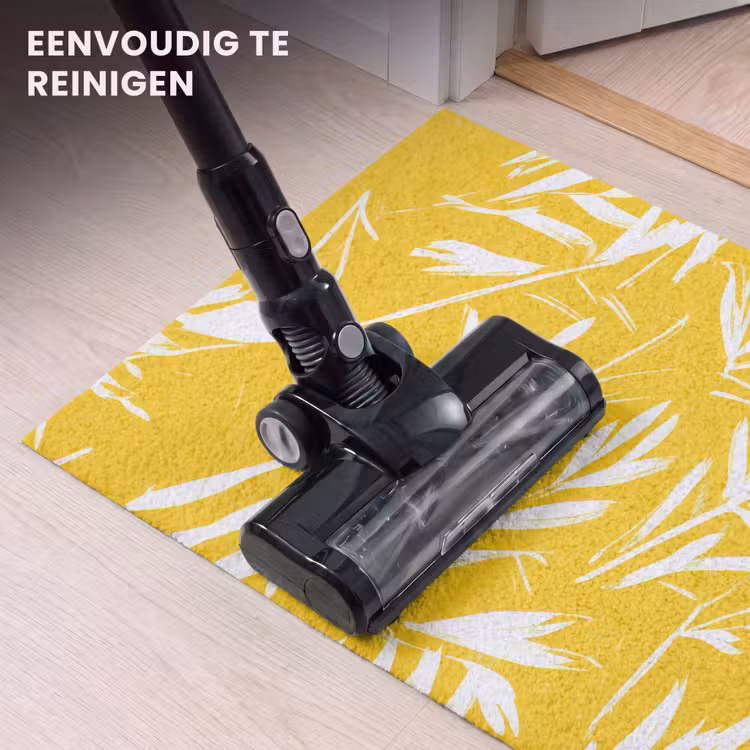 Deurmat - Bladeren Patroon Geel — 9