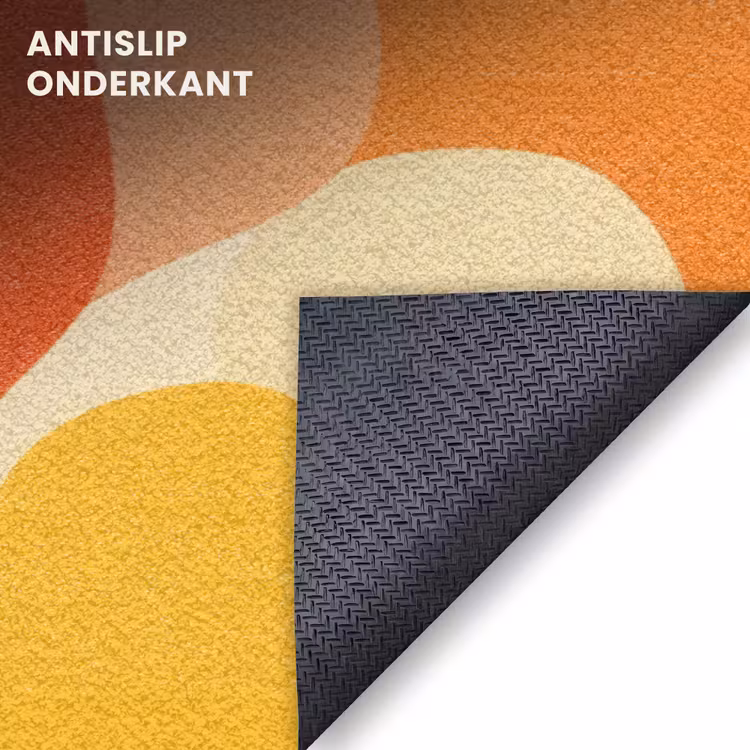 Deurmat - Abstracte Organische Vormen Oranje — 6