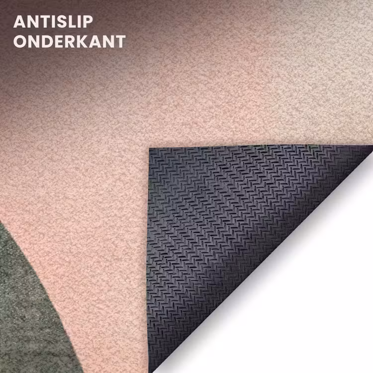 Deurmat - Abstracte Geometrische Vormen Roze Saliegroen — 6