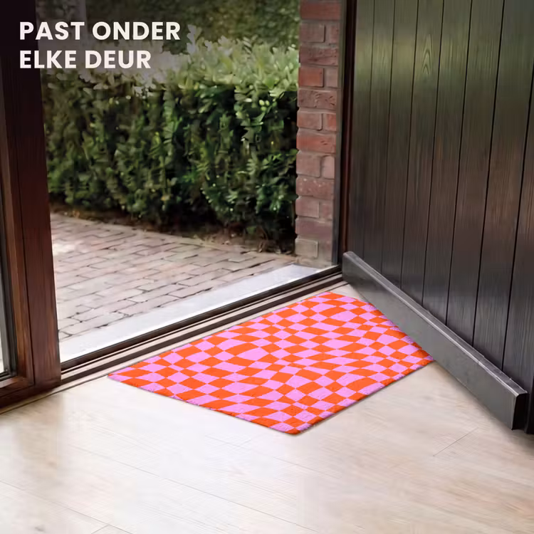 Deurmat - Blokken - Roze - Rood - Patroon — 7