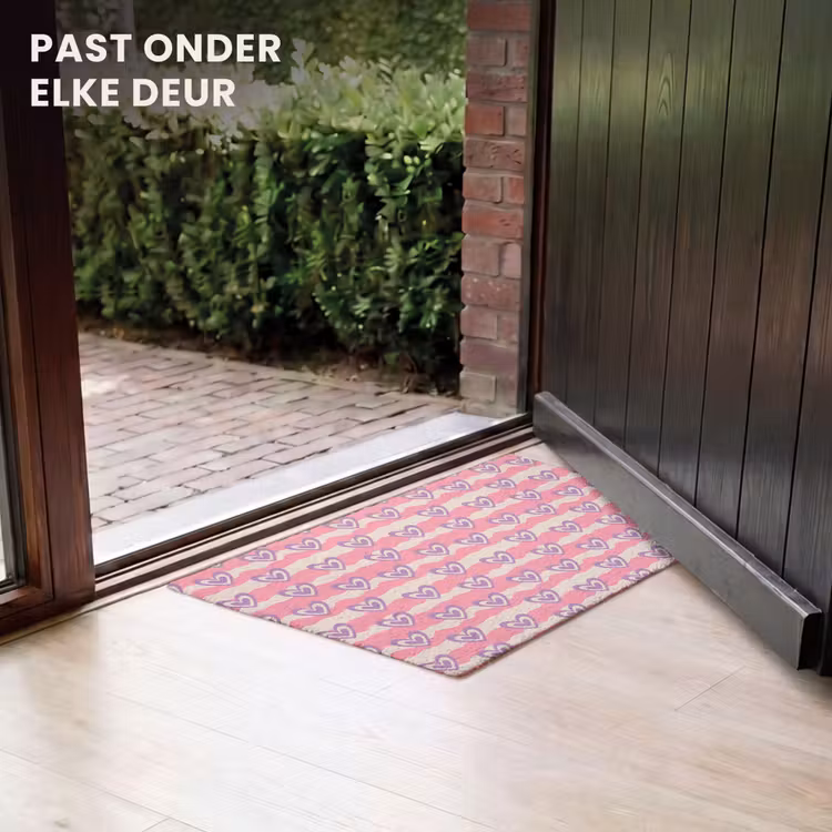 Deurmat - Harten Patroon Golvende Strepen — 7