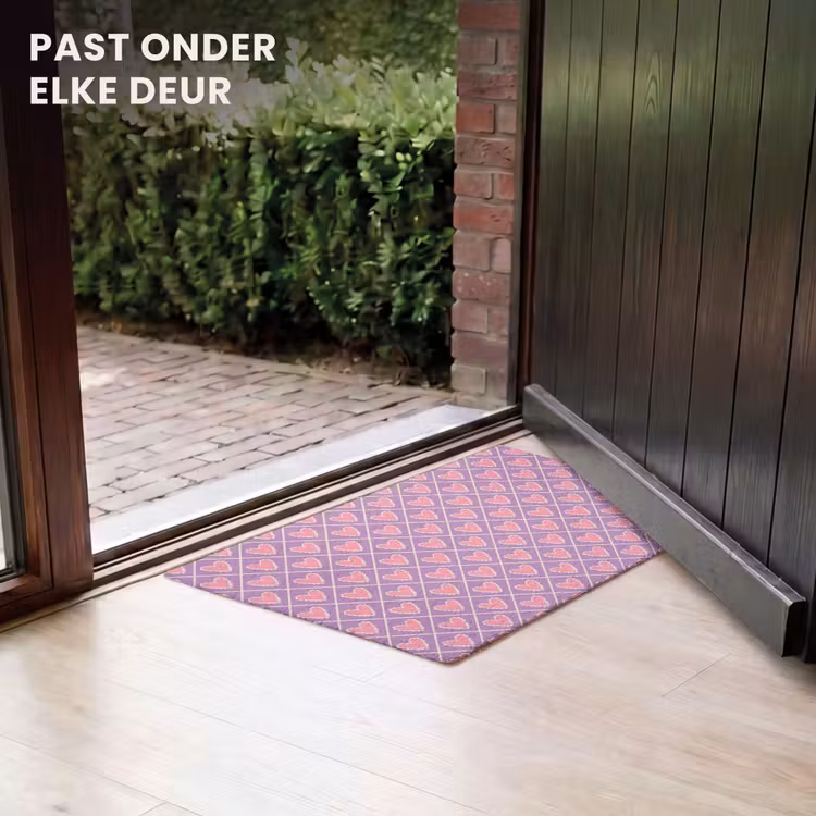 Deurmat - Hartjes Patroon Roze Lila — 7