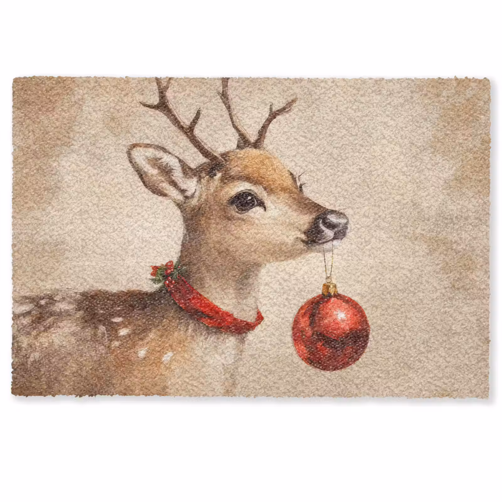 Deurmat - Kerst - Hert - Gewei - Kerstbal - Rendier — 1