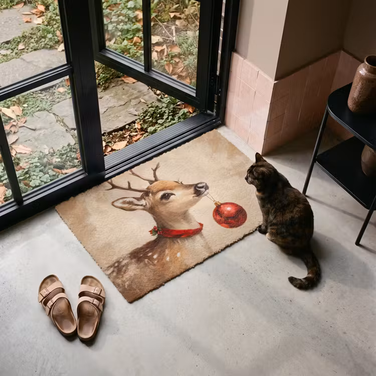 Deurmat - Kerst - Hert - Gewei - Kerstbal - Rendier — 2