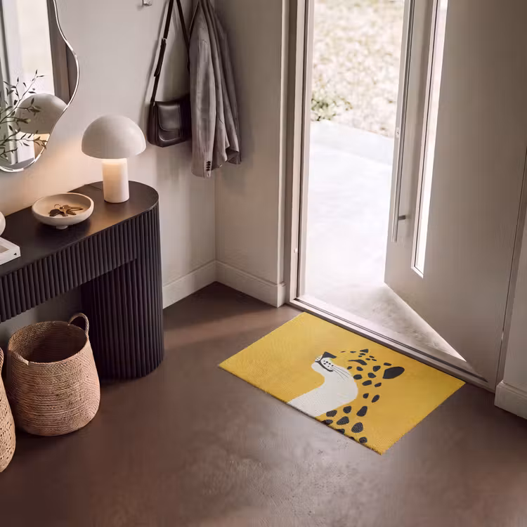 Deurmat - Luipaard Minimalistisch Mosterdgeel — 8