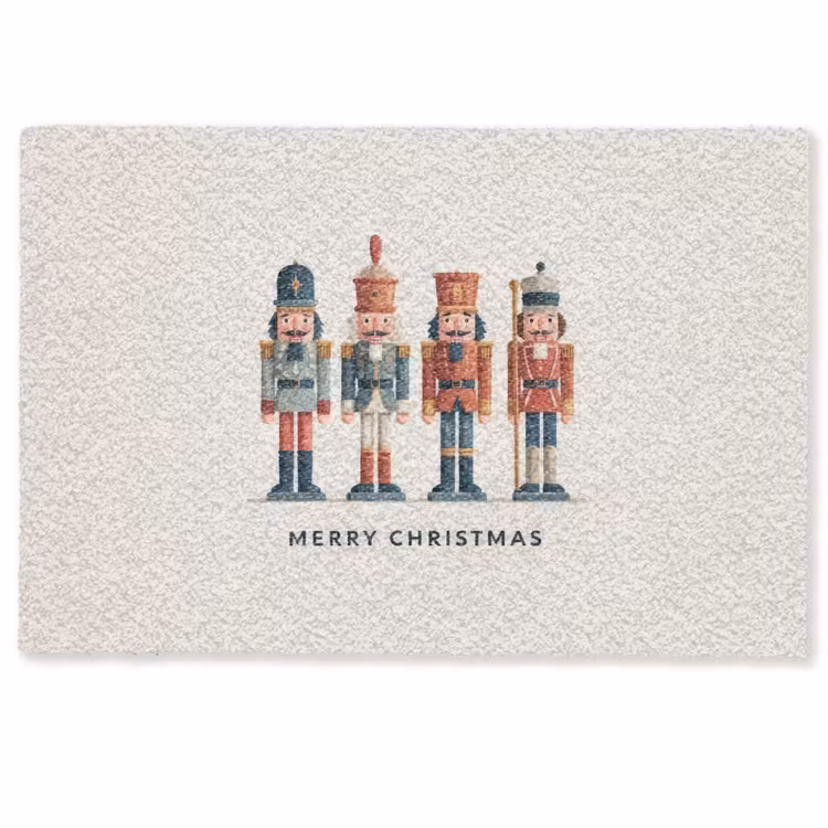 Deurmat - Notenkrakers - Minimalistisch - Kerst - Beige — 1