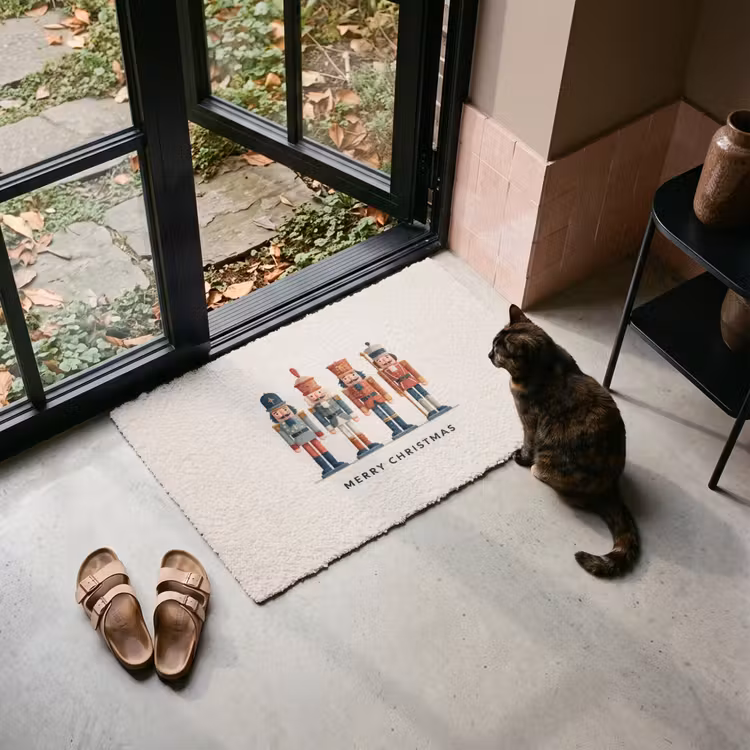 Deurmat - Notenkrakers - Minimalistisch - Kerst - Beige — 2