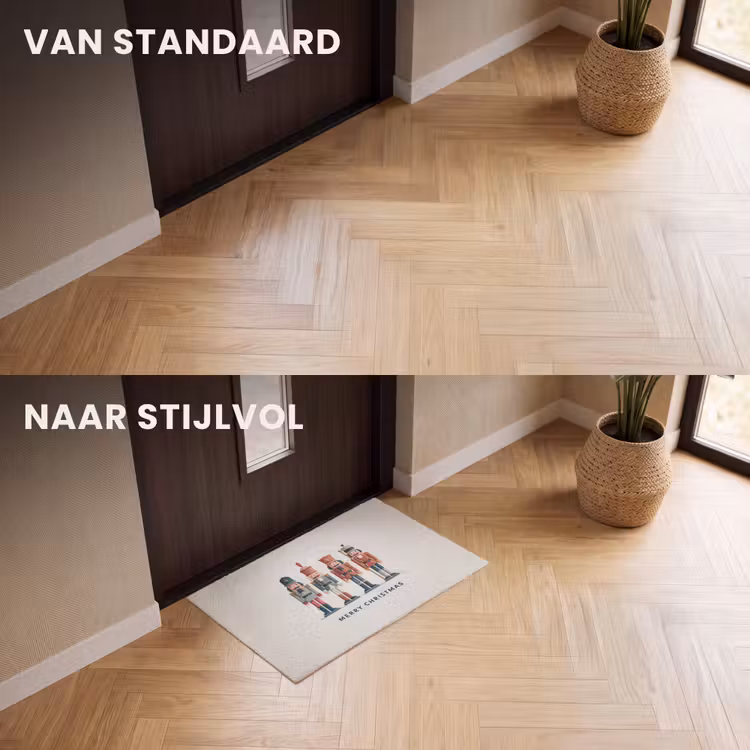 Deurmat - Notenkrakers - Minimalistisch - Kerst - Beige — 3