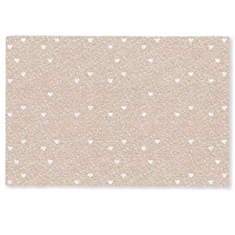 Deurmat - Hartjes Patroon Beige