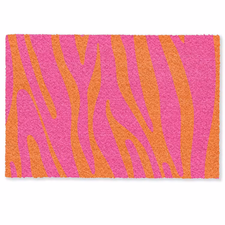 Deurmat - Zebraprint - Roze - Oranje - Dierenprint — 1