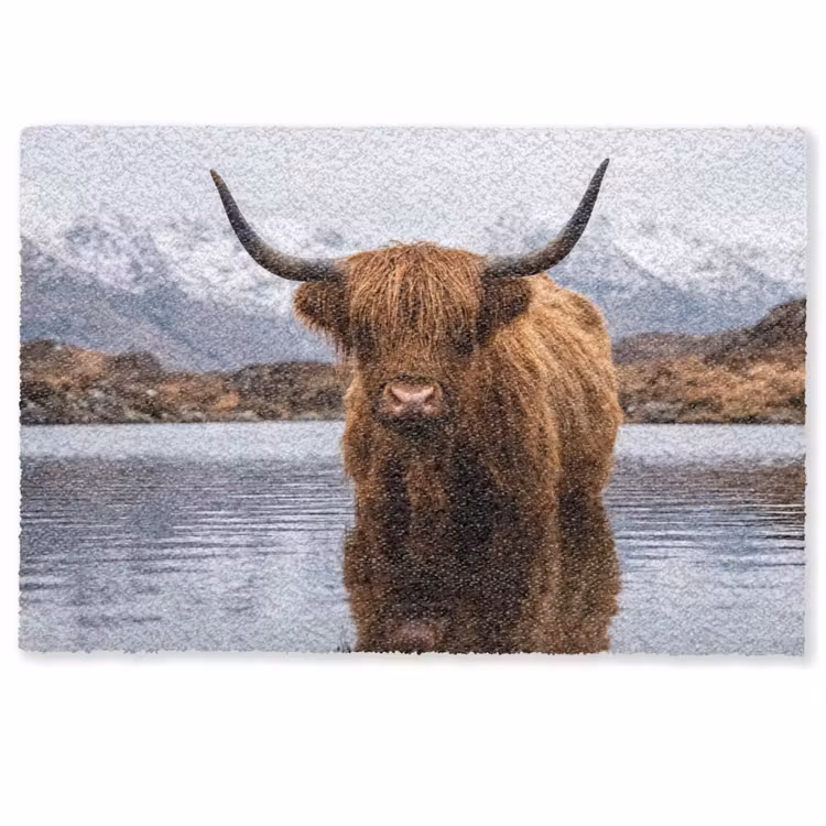 Deurmat - Schotse hooglander - Bruin - Water — 1