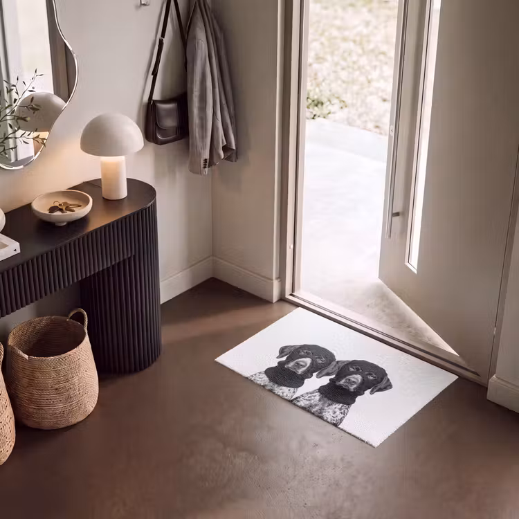 Deurmat - Honden - Bivakmuts - Zwart - wit — 8