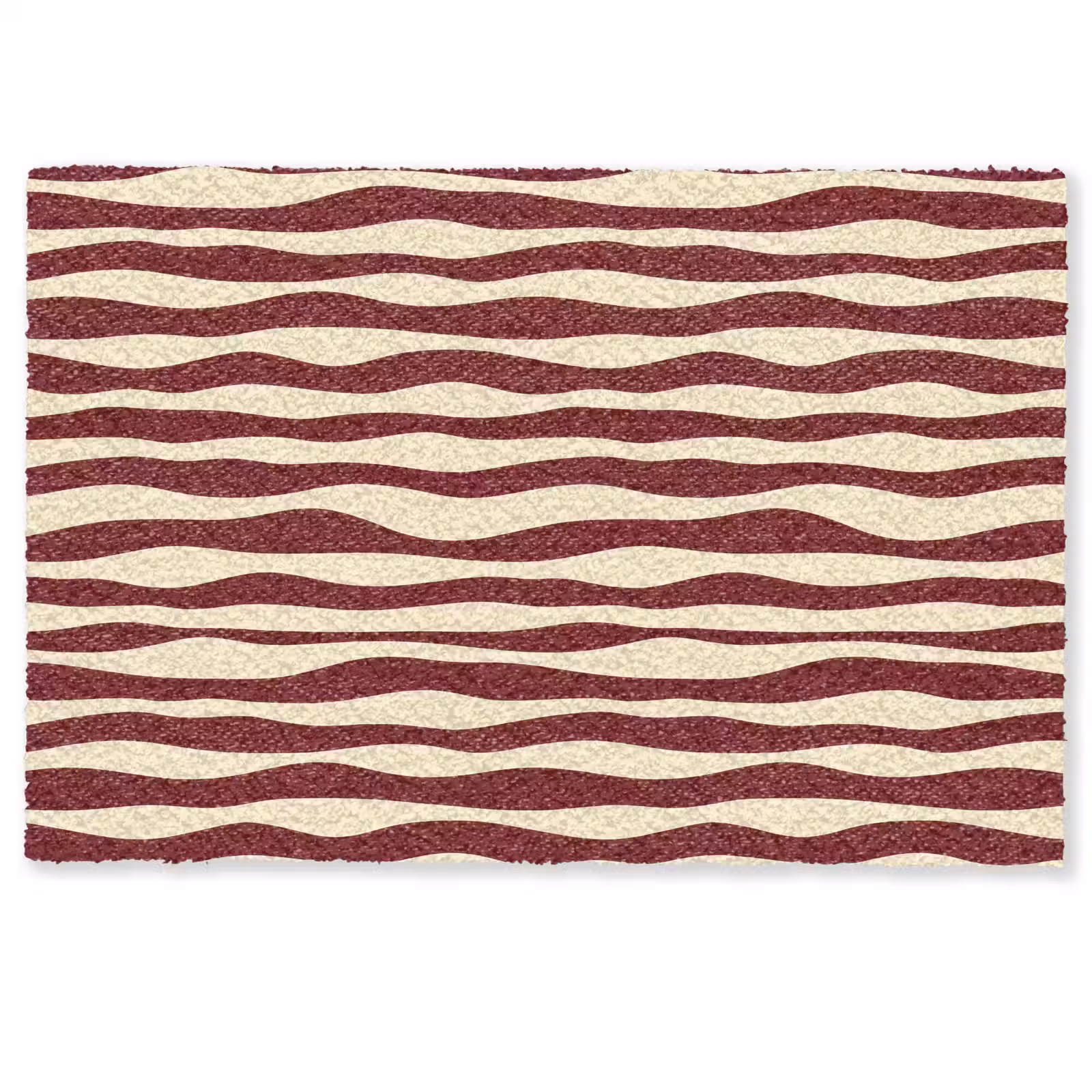 Deurmat - Golven - Rood - Patroon - Crème — 1