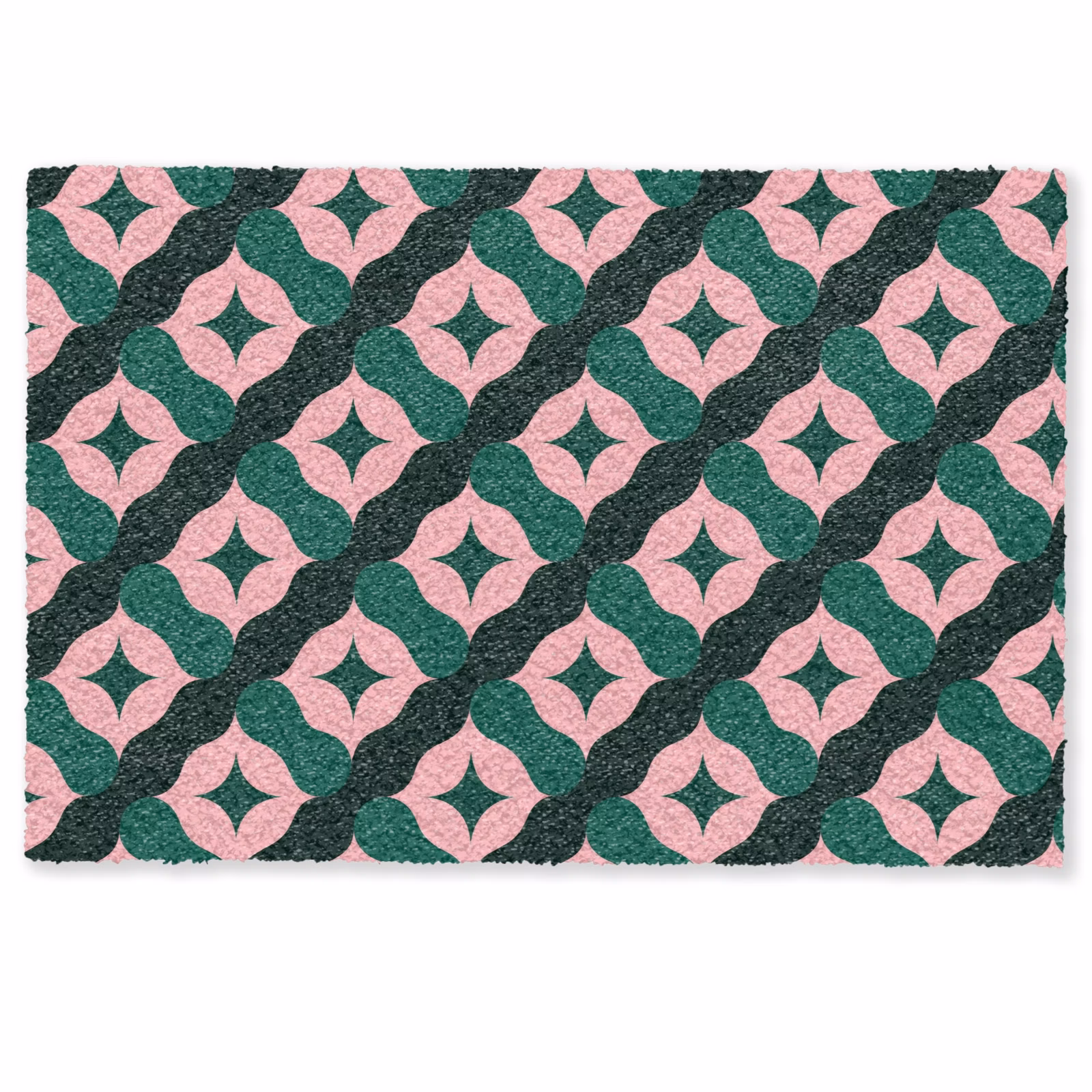 Deurmat - Groen - Roze - Retro - Sterren — 1