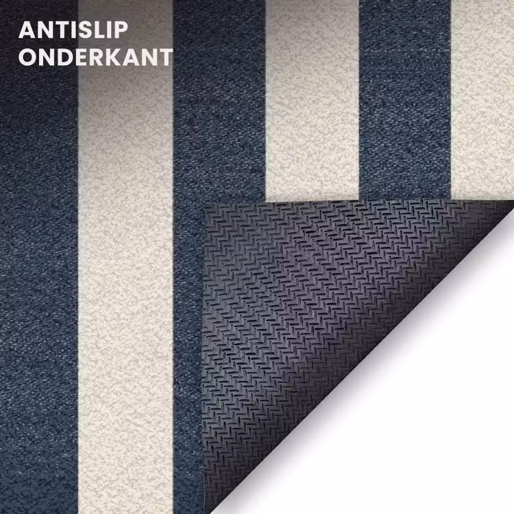 Deurmat - Verticale strepen - Blauw - Crème — 6