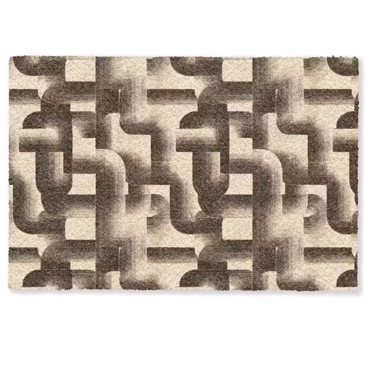 Deurmat - Abstract - Retro - Zwart — 1