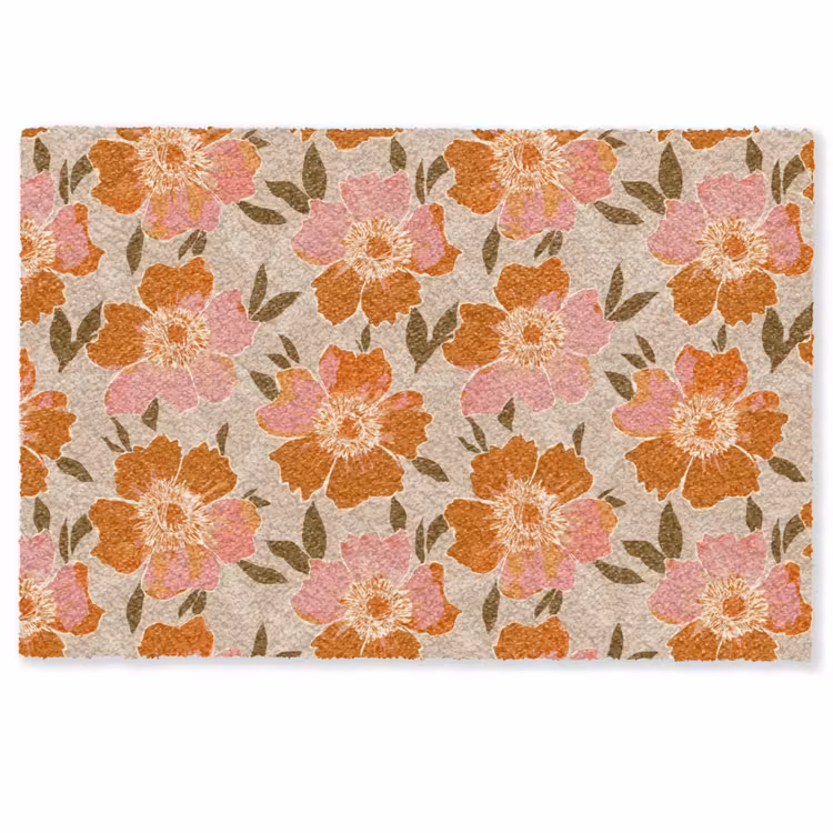 Deurmat - Bloemen - Motief - Retro — 1