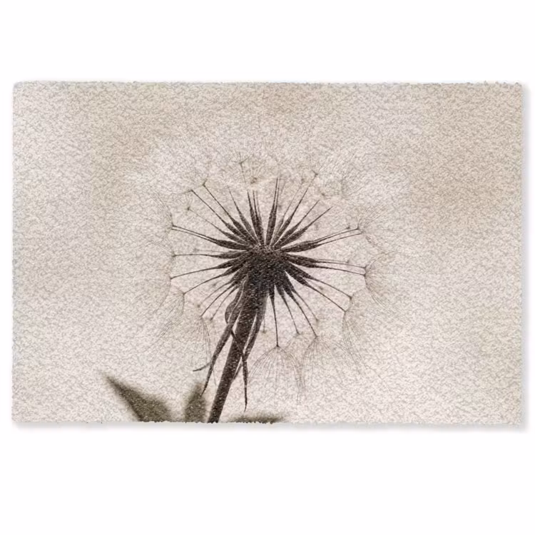 Deurmat - Paardenbloem - Minimalistisch - Wit