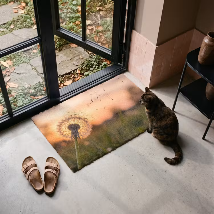 Deurmat - Paardenbloem - Zonsondergang - Veld — 2
