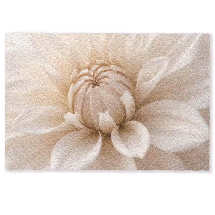 Deurmat - Bloem - Dahlia - Wit