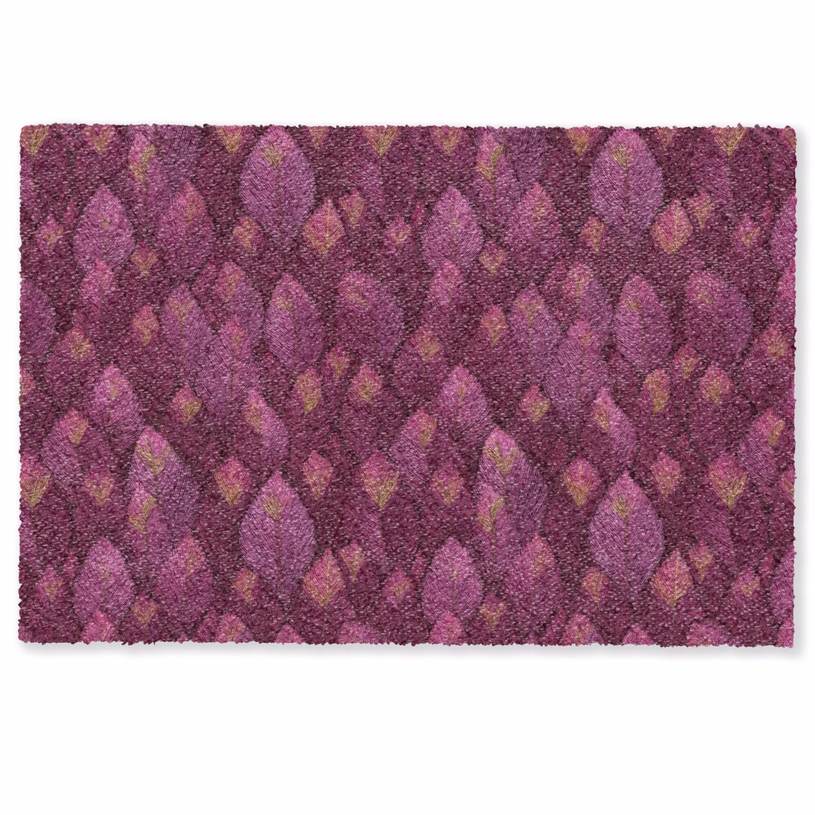 Deurmat - Bladeren Patroon Fuchsia — 1