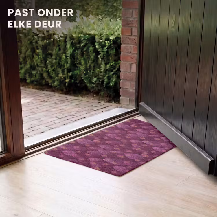 Deurmat - Bladeren Patroon Fuchsia — 7