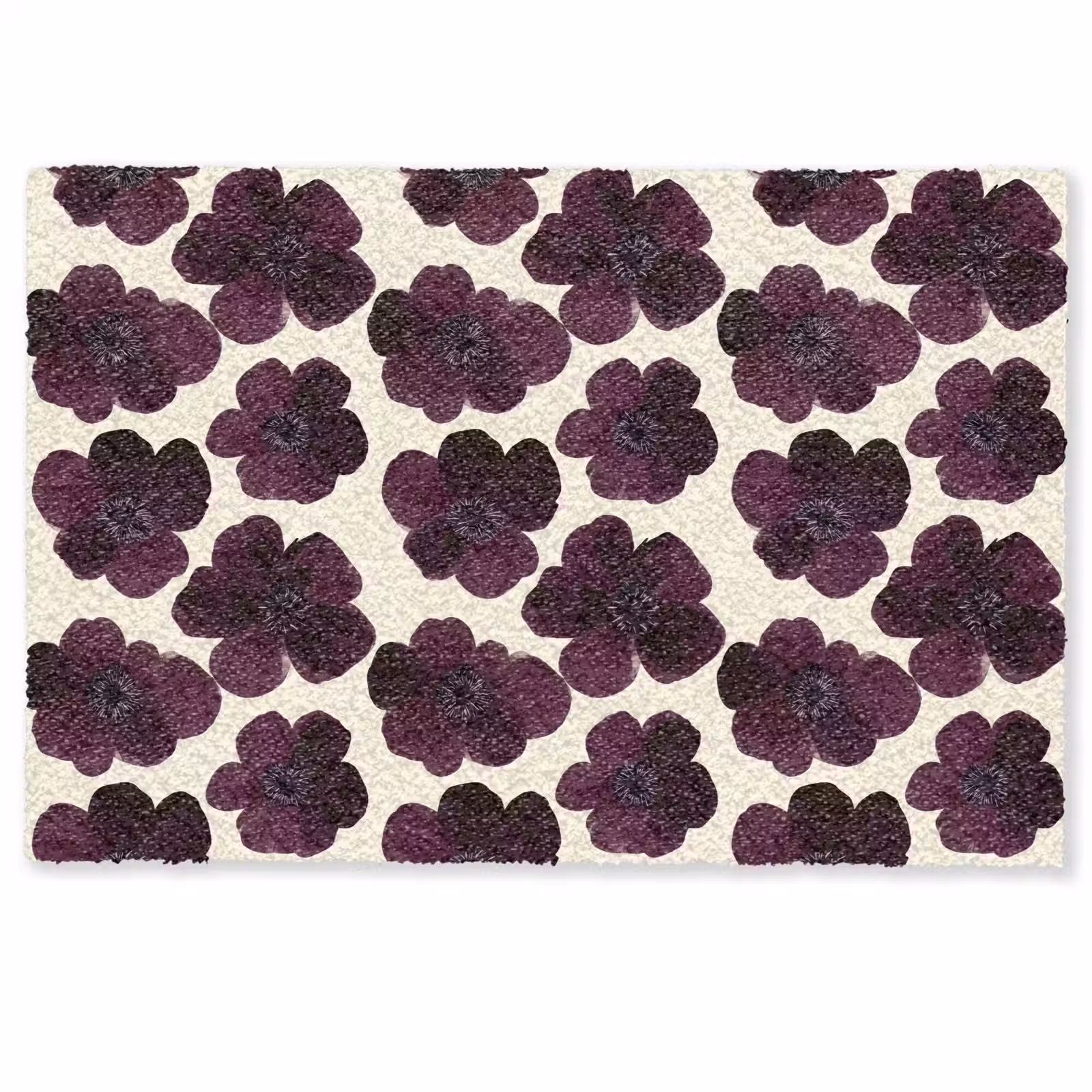 Deurmat - Bloemen - Aquarel - Paars — 1
