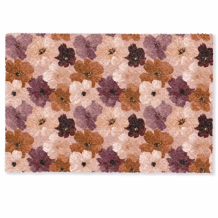 Deurmat - Bloemen - Abstract - Aardetinten