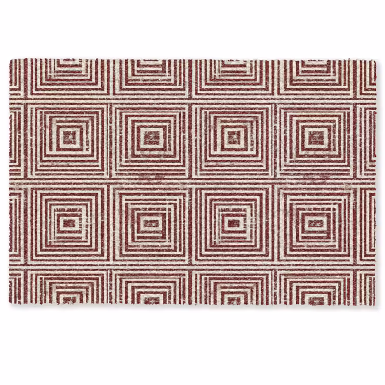 Deurmat - Geometrisch - Patroon - Rood