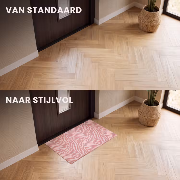 Deurmat - Zebra - Print - Roze — 3