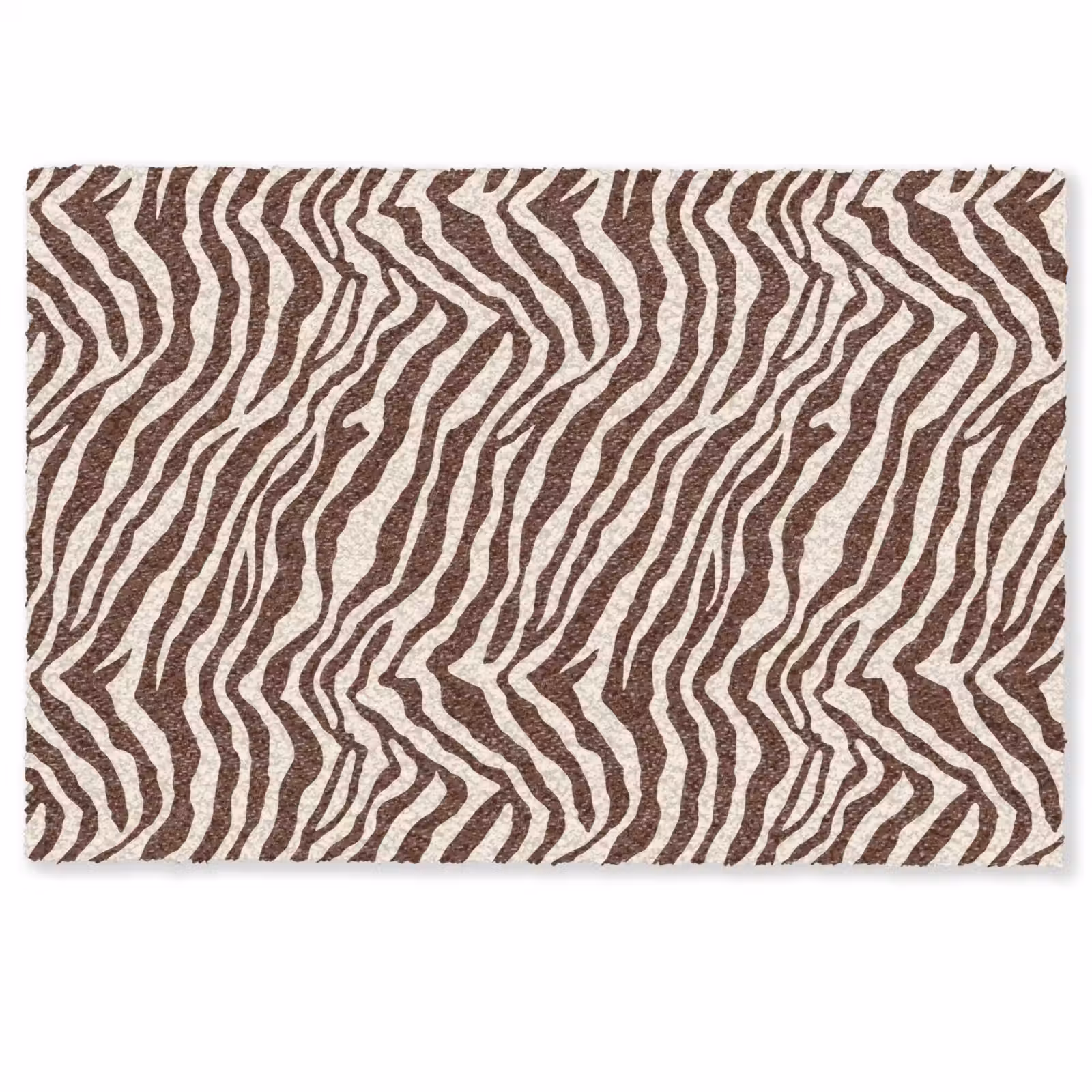 Deurmat - Zebra - Patroon - Zwart - Wit — 1