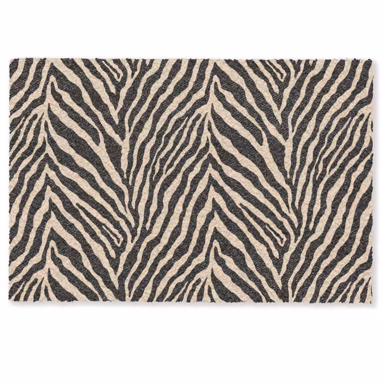 Deurmat - Zebra - Klassiek - Zwart — 1