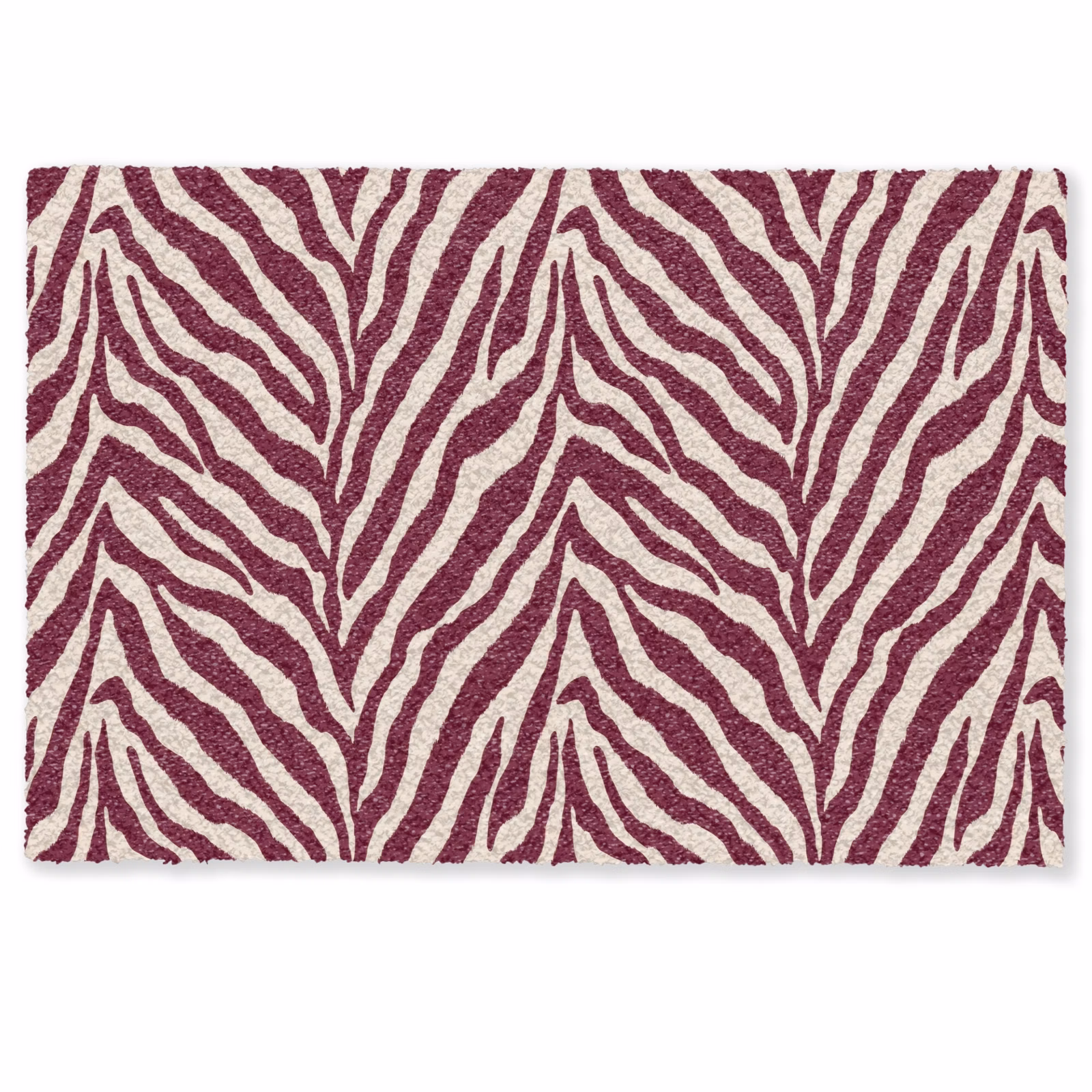 Deurmat - Zebra - Motief - Bordeaux - Rood — 1