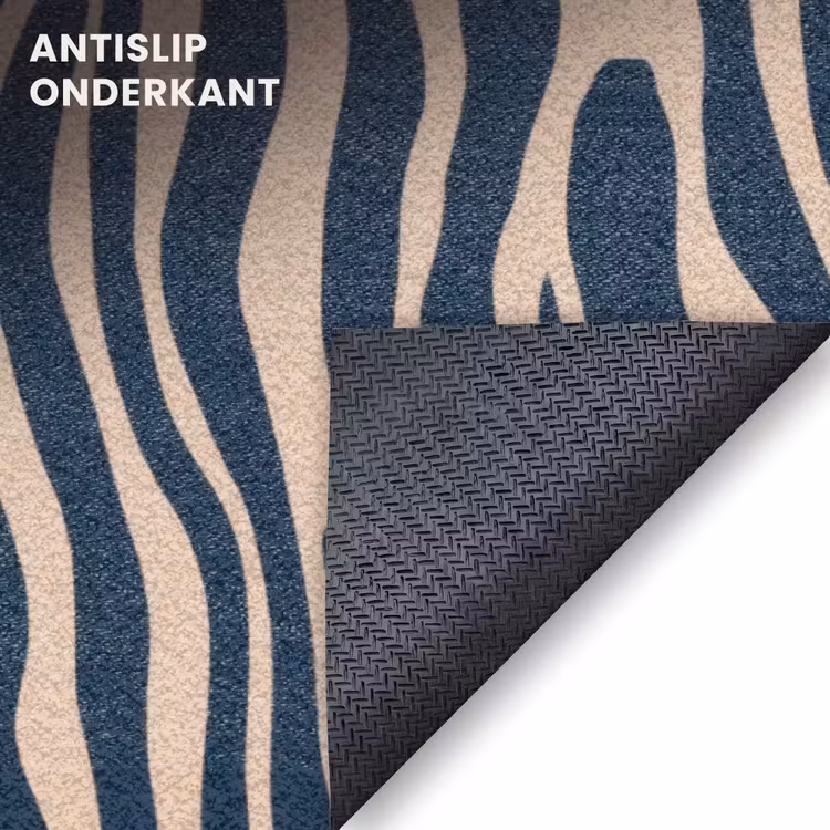 Deurmat - Zebra - Patroon - Blauw - Beige — 6