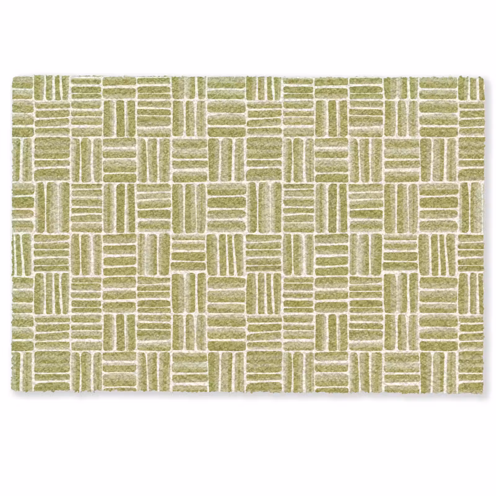 Deurmat - Vlecht - Patroon - Groen — 1
