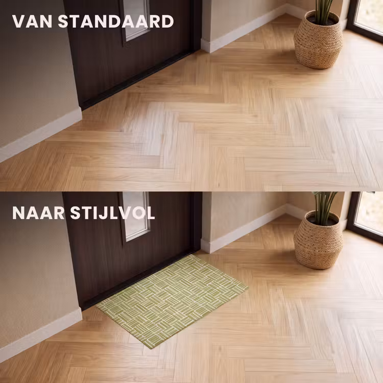 Deurmat - Vlecht - Patroon - Groen — 3