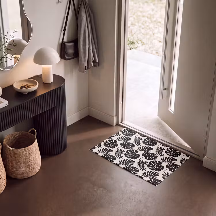 Deurmat - Monstera Bladeren Zwart Wit — 8