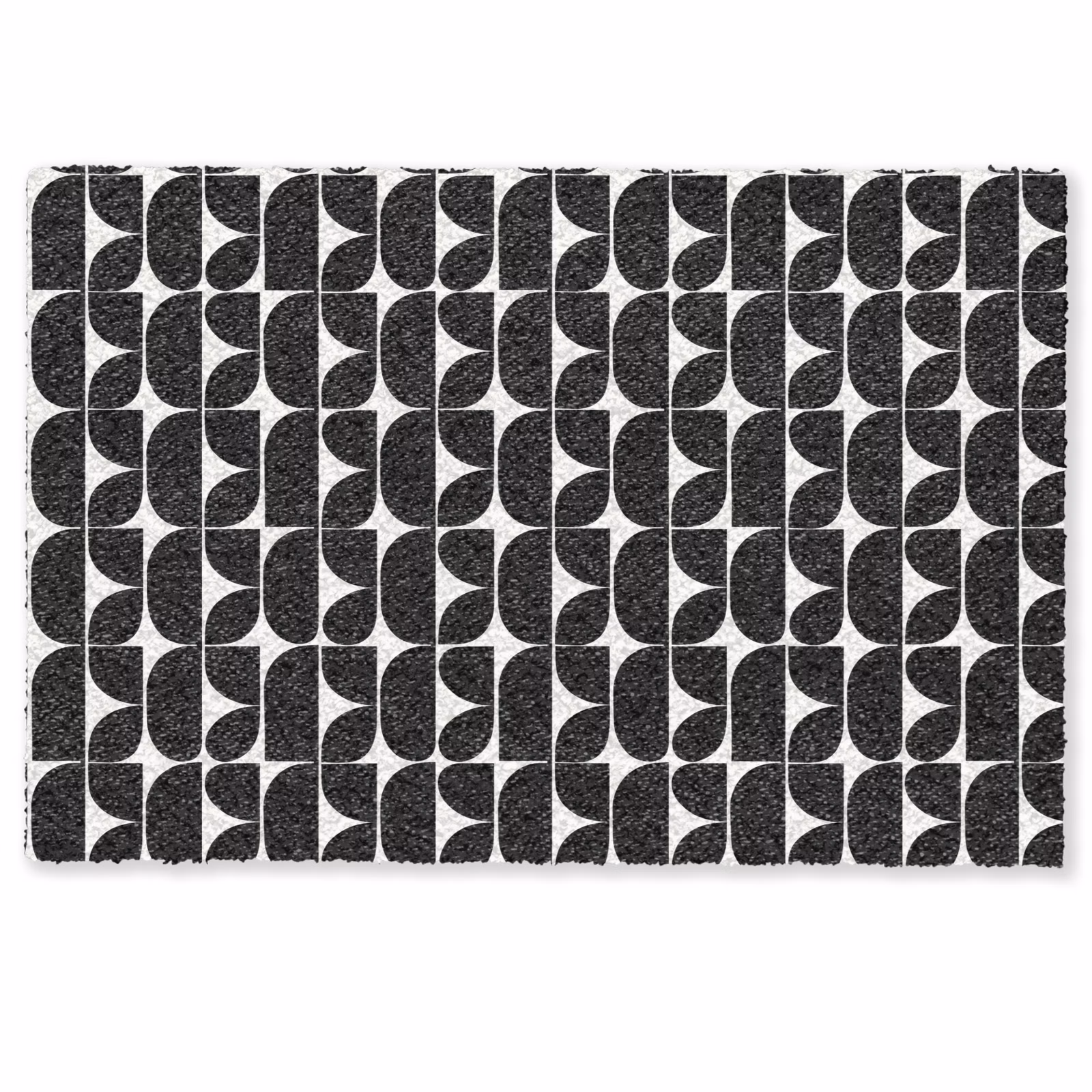 Deurmat - Geometrische Vormen Zwart Wit — 1
