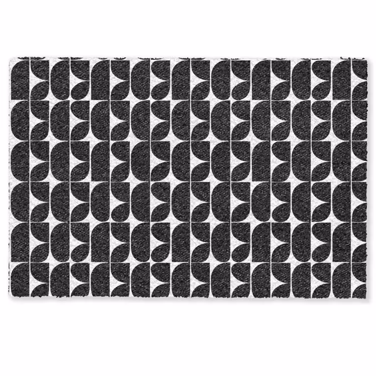 Deurmat - Geometrische Vormen Zwart Wit