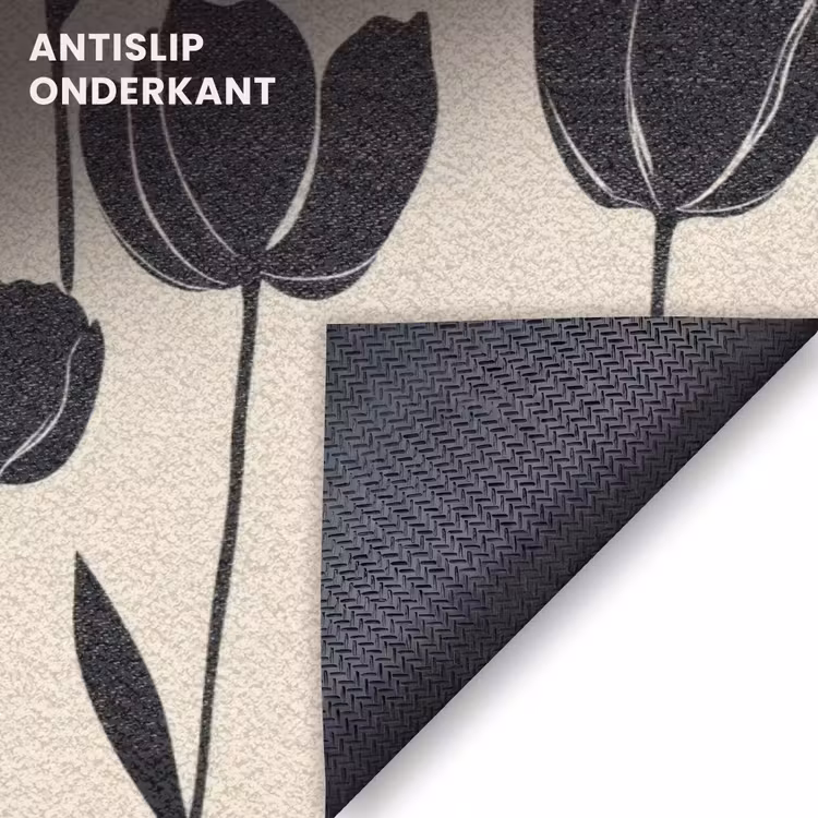 Deurmat - Tulpen Patroon Zwart Wit — 6